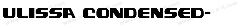 Ulissa Condensed字体转换